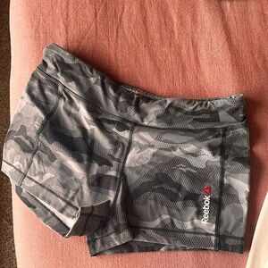 Reebok Women's Gray Camo booty Shorts